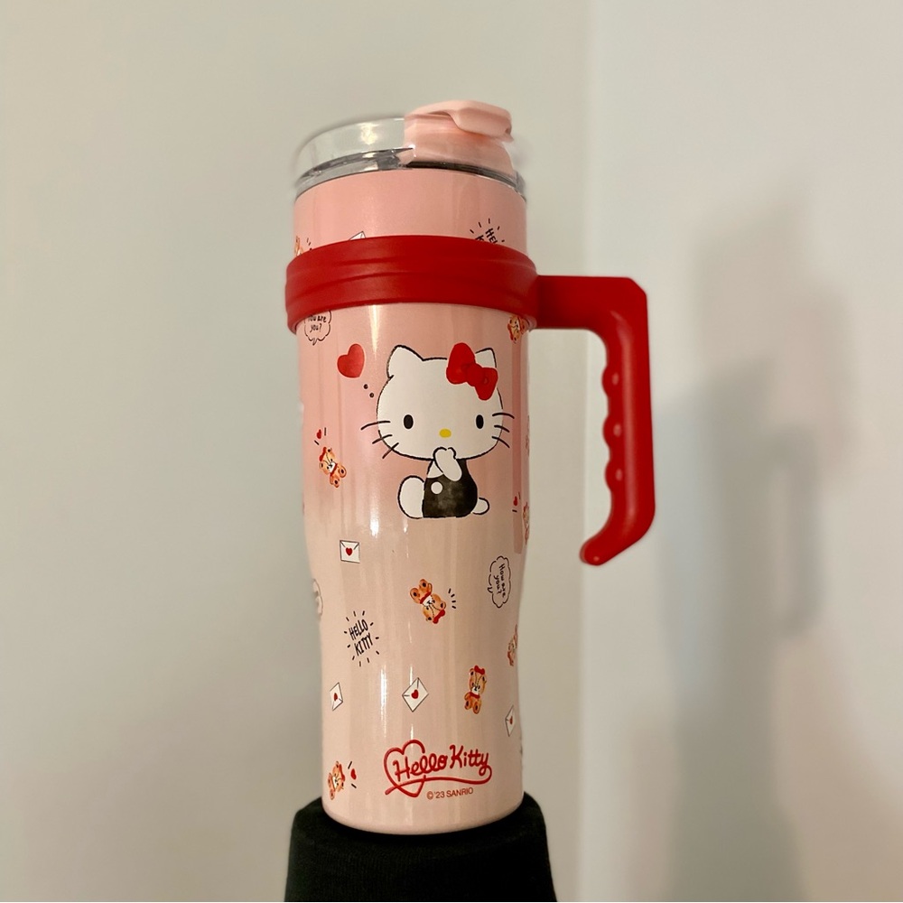 NEW Sanrio Hello Kitty 40oz Stainless Steel Tumbler Mug w/Metal Straw